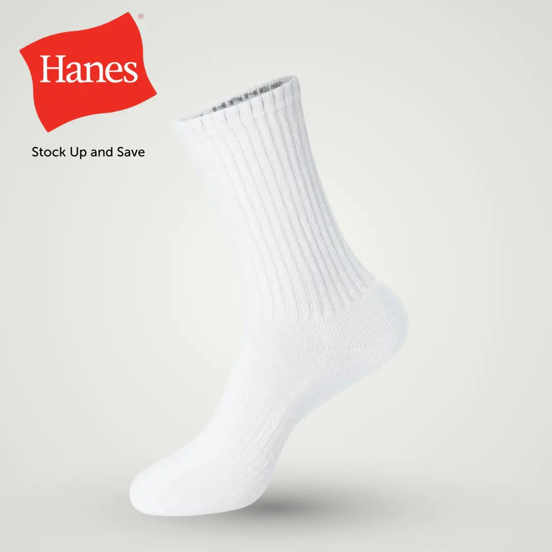 Hanes Unisex Crew Socks 6 Pack