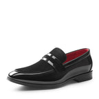 BRUNO MARC Men's Patent Leather Penny Loafers