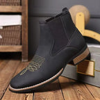 Men's Chelsea square-toe British style short boots