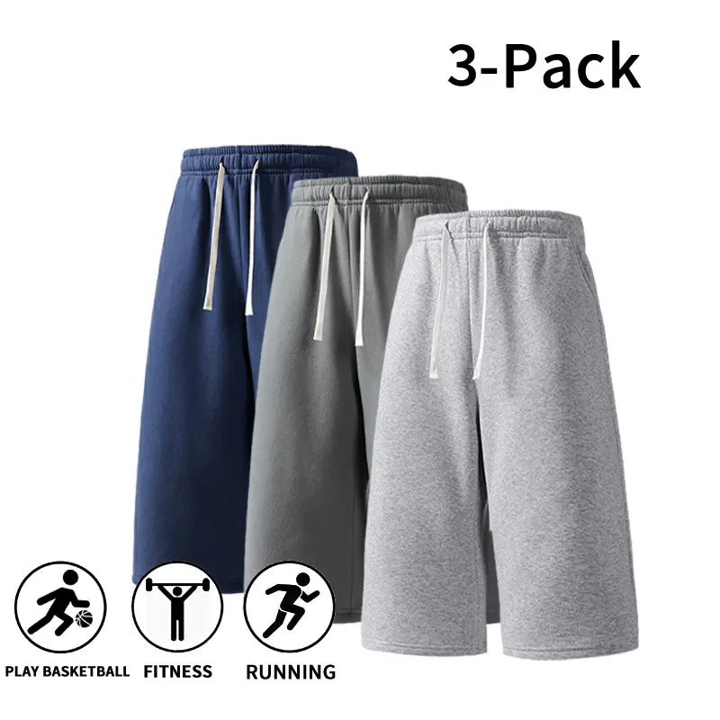3-Pack Men’s Athletic Sweat Shorts