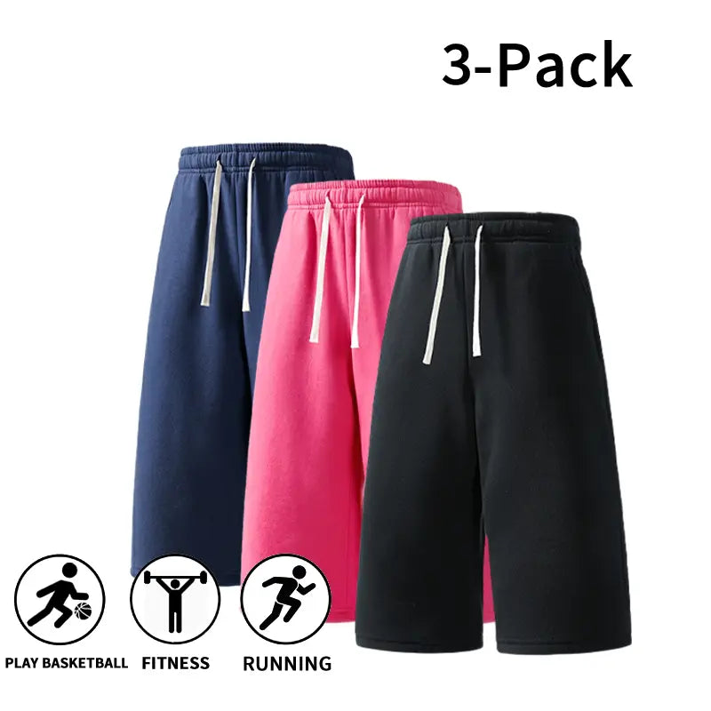 3-Pack Men’s Athletic Sweat Shorts