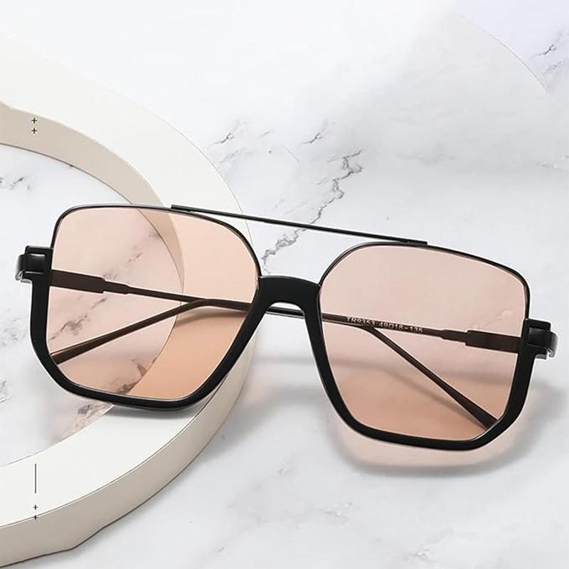 Retro Unisex Fashionable All-match Tinted Lens Aviator Sunglasses