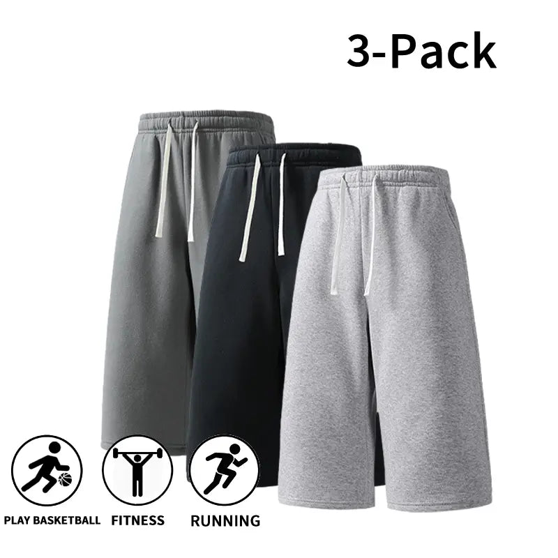 3-Pack Men’s Athletic Sweat Shorts