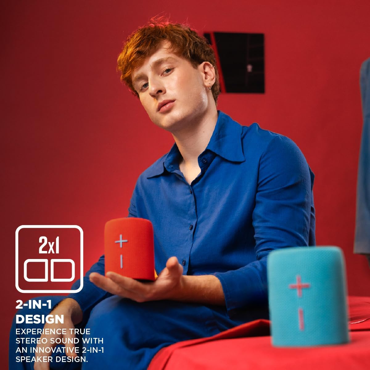 Twin 2-in-1 Mini Portable Bluetooth Speaker