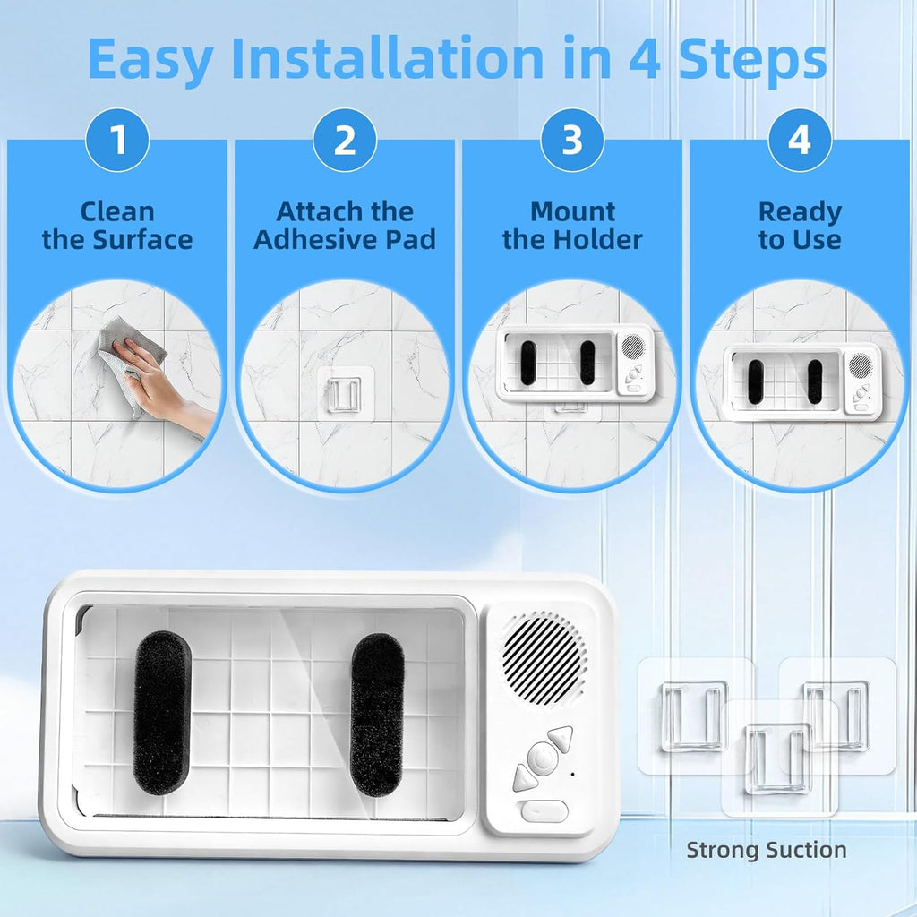 Shower Phone Holder with Speaker