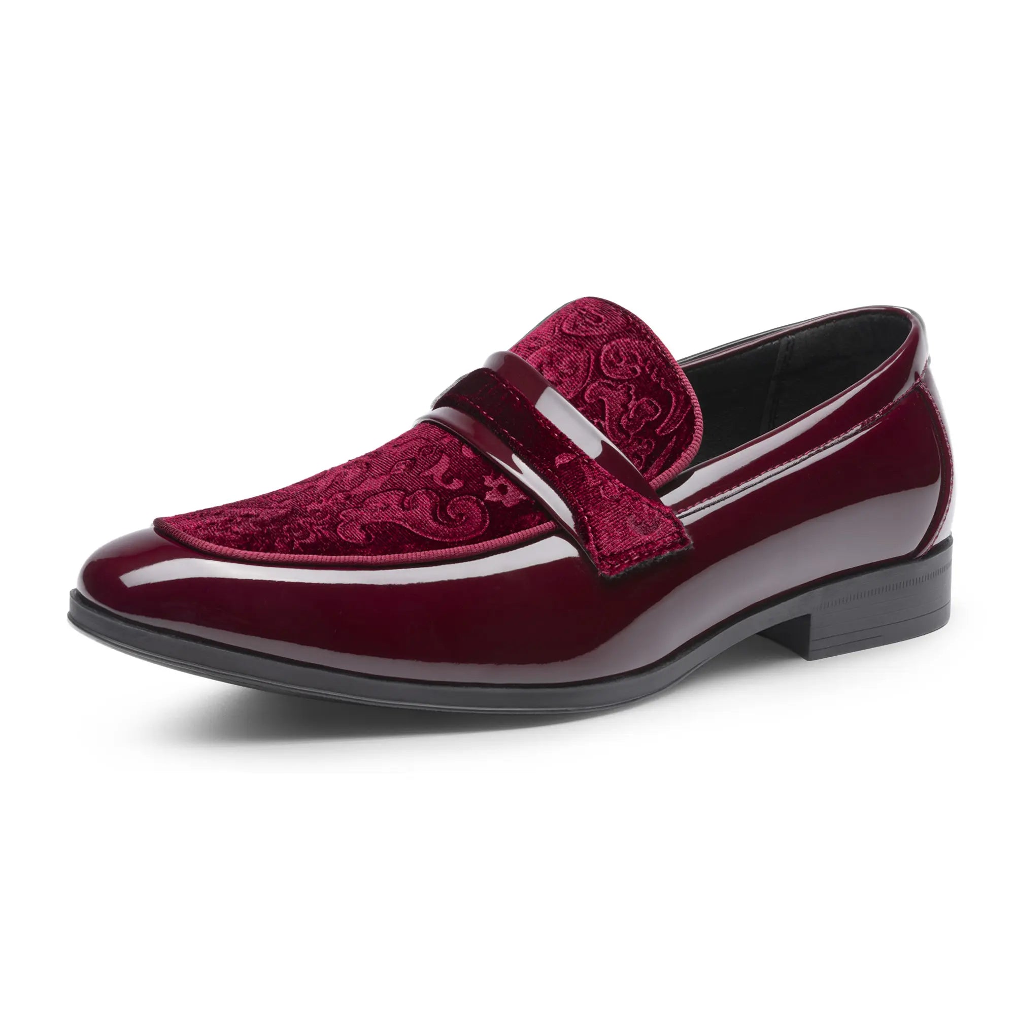 BRUNO MARC Men's Patent Leather Penny Loafers