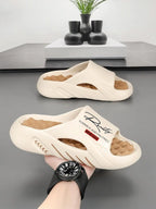 Men's Casual Letter Print Slides