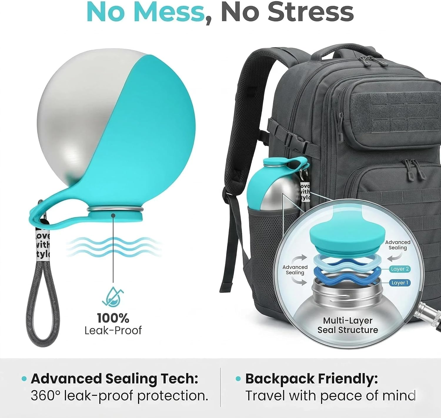 285ml Stainless Steel Pet Water Bottle