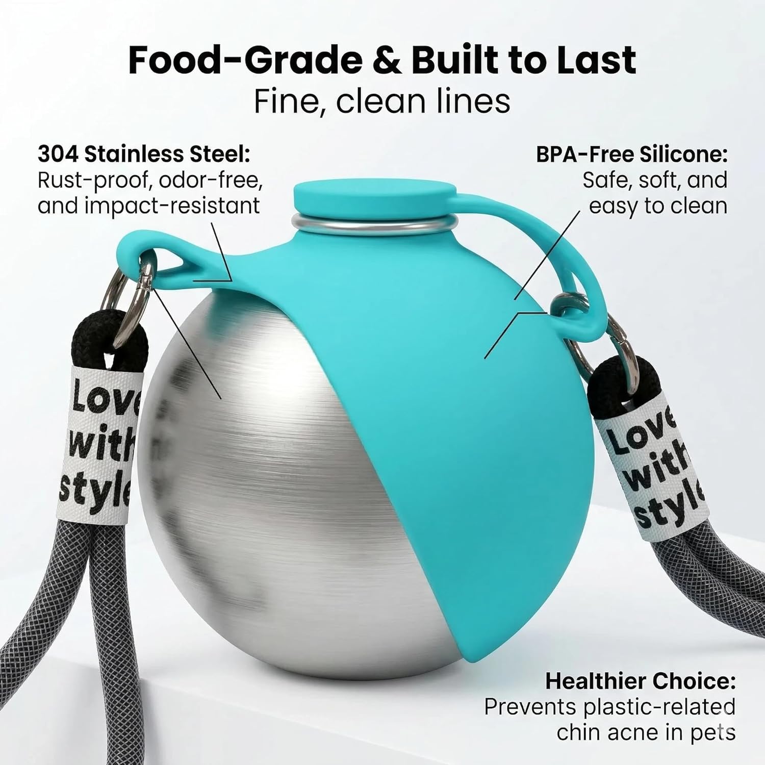 285ml Stainless Steel Pet Water Bottle