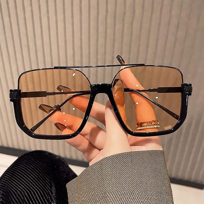 Retro Unisex Fashionable All-match Tinted Lens Aviator Sunglasses