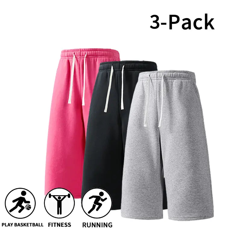 3-Pack Men’s Athletic Sweat Shorts