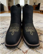 Men's Chelsea square-toe British style short boots