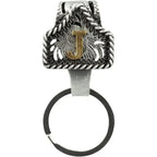 Handmade Cow Tag Belt Key Holder