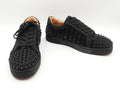Christian Louboutin Louis Junior Spikes Black Suede Sneakers Sz 40 Fw0426lcrdu
