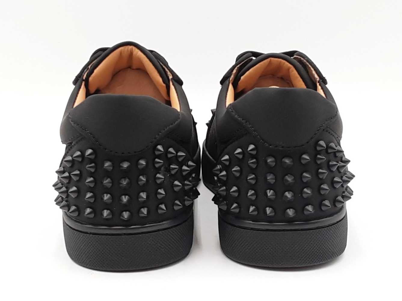 Christian Louboutin Louis Junior Spikes Black Suede Sneakers Sz 40 Fw0426lcrdu
